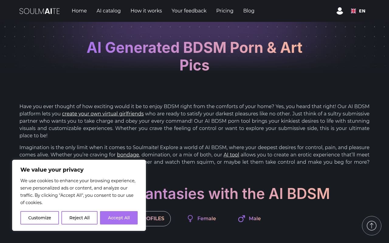 AI BDSM Tools The best directory for AI BDSM Websites